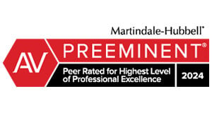 Martindale-Hubbell AV Preeminent Peer Rated for Highest Level of Professional Excellence 2024